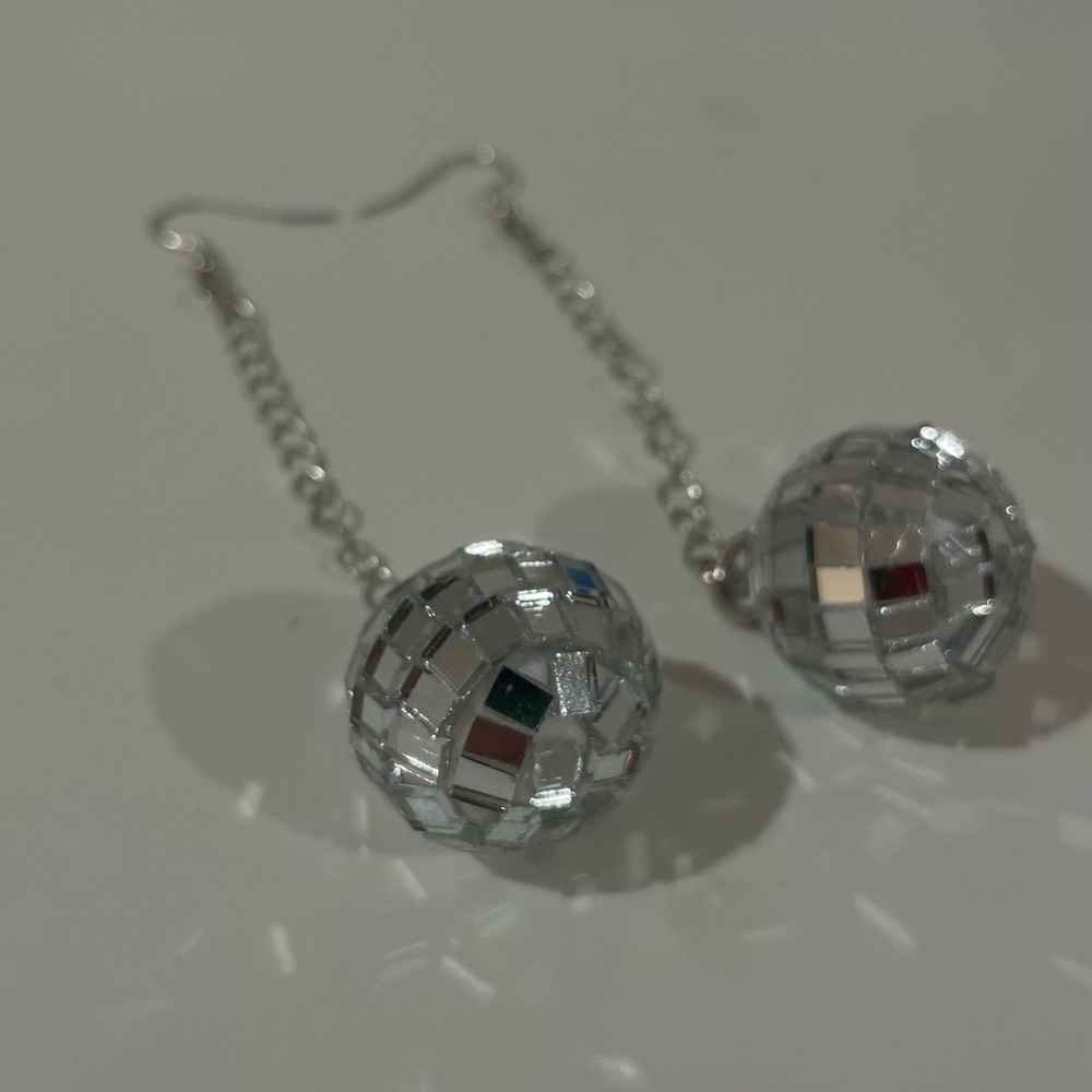 disco ball earrings